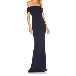 KATIE MAY Legacy Crepe Body-Con Gown BLACK
